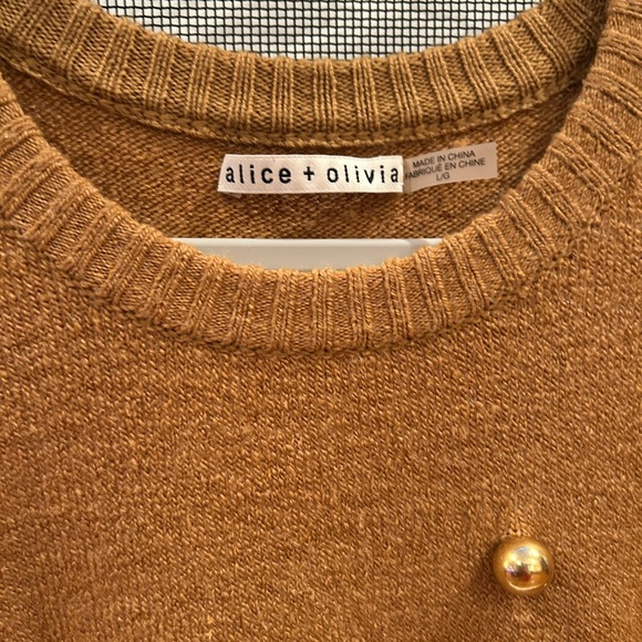 Alice + Olivia Gleason Metal Ball Sweater - Size L - Picture 3 of 5